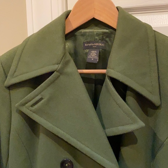 Banana Republic wool coat, green, size M - Picture 4 of 7